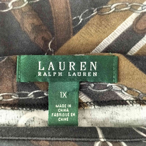ローレンラルフローレン LAUREN RALPH LAUREN シルク ウール 総柄 ノースリーブ トップス メンズ 1X