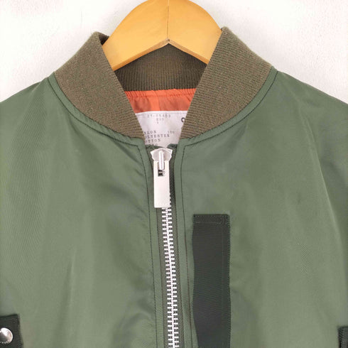 サカイ Sacai 21SS ハーフスリーブ オーバーサイズ ボンバージャケット メンズ JPN:1