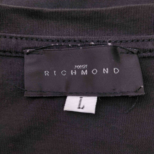 JOHN RICHMOND スカルプリント ラメ加工 半袖 Tシャツ メンズ JPN:L