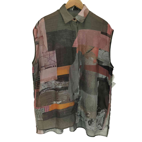アメリヴィンテージ Ameri VINTAGE ART COLLAGE PRINT SHEER TANK TOP レディース FREE