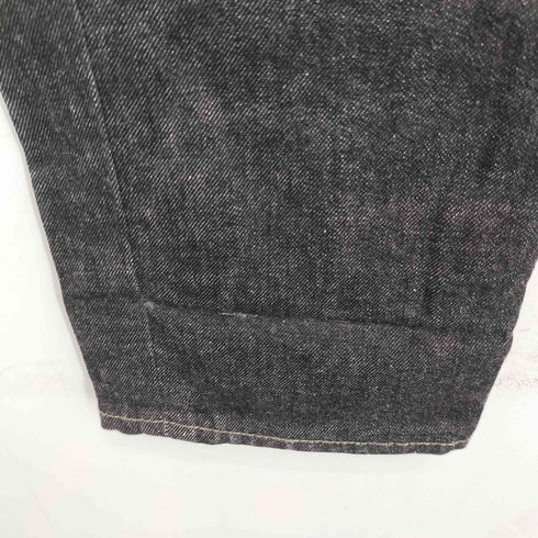 トミー TOMMY ロゴ刺繍 ブラックデニムパンツ メンズ L