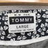 トミー TOMMY ロゴ刺繍 ブラックデニムパンツ メンズ L