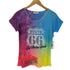 sweet gisele Y2K ラインストーン クルーネック 総柄 Tシャツ レディース JPN:S