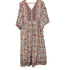 ヌキテパ NE QUITTEZ PAS Ethnic Print Flare Sleeve Dress エスニックプリント フレアスリーブドレス レディース