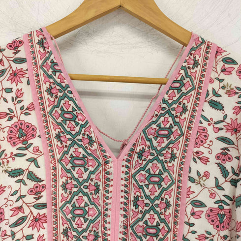 ヌキテパ NE QUITTEZ PAS Ethnic Print Flare Sleeve Dress エスニックプリント フレアスリーブドレス レディース