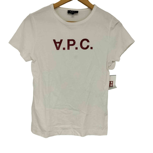 アーペーセー A.P.C. ロゴプリント クルーネック S/S Tシャツ レディース JPN:S