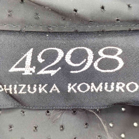 ヨンニキュウハチシズカコムロ 4298 SHIZUKA KOMURO パンチング 袖リボン ハイネック ダブルジップアップジャケット ドローコード レディース JPN:42