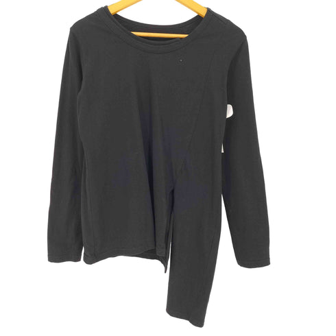 グラウンドワイヨウジヤマモト Ground Y Yohji Yamamoto 二重襟 アシンメトリー コットン ロングスリーブ Tシャツ メンズ JPN:1