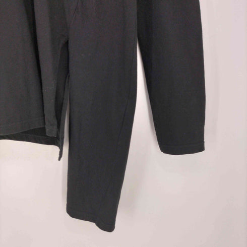 グラウンドワイヨウジヤマモト Ground Y Yohji Yamamoto 二重襟 アシンメトリー コットン ロングスリーブ Tシャツ メンズ JPN:1
