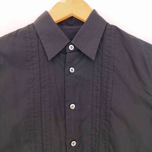 トリココムデギャルソン tricot COMME des GARCONS 15ss フロントピンタック 袖レース 長袖シャツ レディース JPN:M