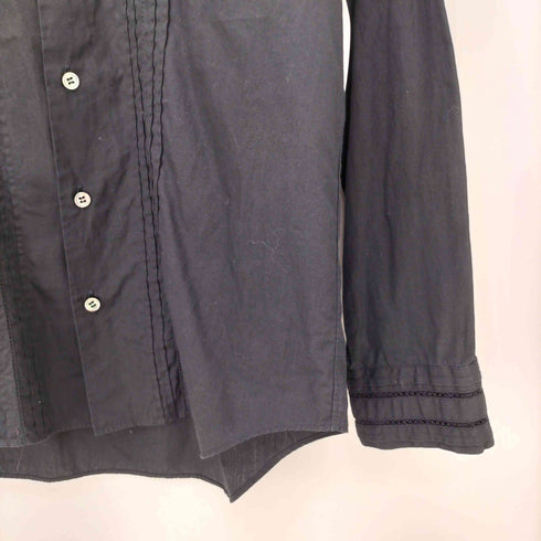トリココムデギャルソン tricot COMME des GARCONS 15ss フロントピンタック 袖レース 長袖シャツ レディース JPN:M