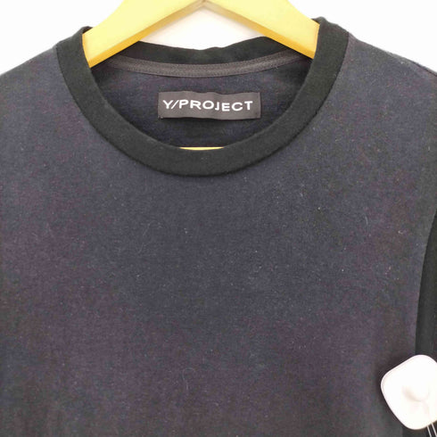 ワイプロジェクト Y/PROJECT フランス製 サイドスリット タンクトップレイヤード クルーネック半袖Tシャツ レディース import:S
