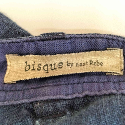 ネストローブ nest Robe BISQUE オールリネン インディゴ染色オーバーオール レディース
