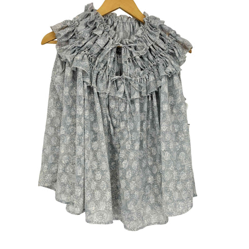 L’AUBE BLAN Claubeblanc Paisley Cut jacquard Blouse ペイズリー カットジャガード ブラウス レディース FREE