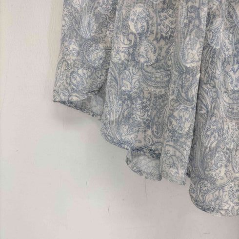 L’AUBE BLAN Claubeblanc Paisley Cut jacquard Blouse ペイズリー カットジャガード ブラウス レディース FREE