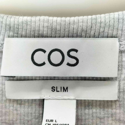コス COS SLIM FIT リブ 半袖Tシャツ メンズ L