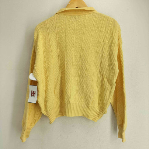 ランズエンド LANDS END 80‐90S イタリア製 ケーブル ウールポロニット レディース import:L