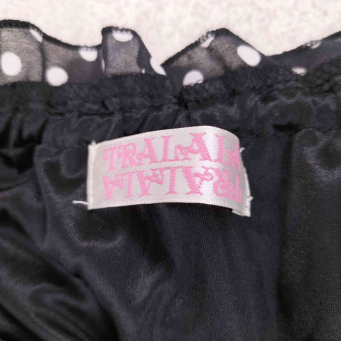 TRALALA Y2K 姫ガーリー オフショルダー ドット カットソー レディース
