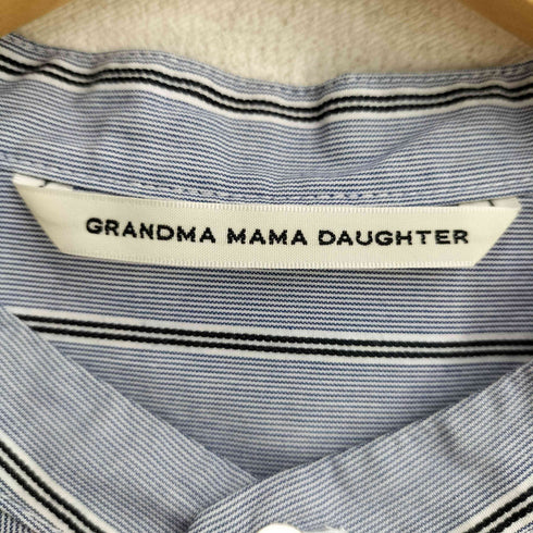 グランドママドーター GRANDMA MAMA DAUGHTER ストライプ バンドカラーシャツ レディース JPN:1