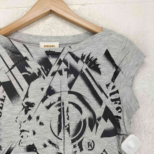 ディーゼル DIESEL Y2K ラメ ブレイブマン フレンチスリーブ カットソー レディース import:XS