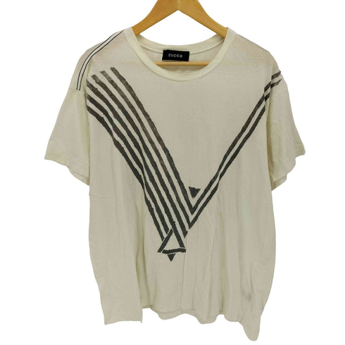 ズッカ ZUCCa 製品染め アシンメトリー プリント Tシャツ メンズ JPN:M