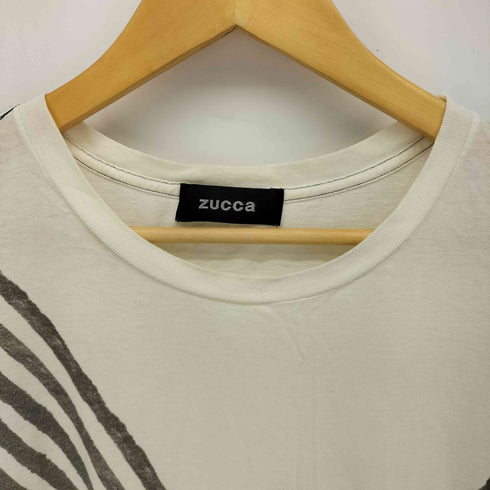 ズッカ ZUCCa 製品染め アシンメトリー プリント Tシャツ メンズ JPN:M