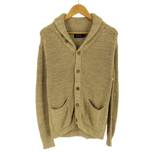 ポロラルフローレン POLO RALPH LAUREN コットン リネン ショールカラー カーディガン レディース XS