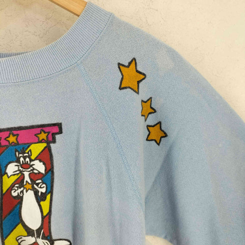 ULTRA SWEATS 80-90s USA製 ポリコットン キャラクター ハンドペイント ラグラン スウェット レディース S