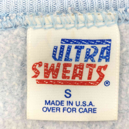 ULTRA SWEATS 80-90s USA製 ポリコットン キャラクター ハンドペイント ラグラン スウェット レディース S