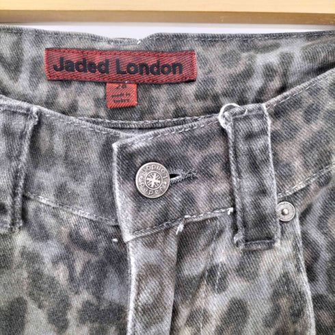 ジェイディッドロンドン JADED LONDON Charcoal Leopard Fade Colossus Jeans メンズ UK:28-29