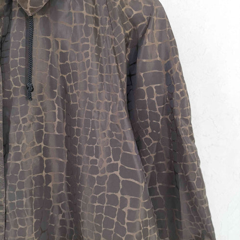 TRENCH AND COAT イタリア製 クロコ ナイロン コート レディース S