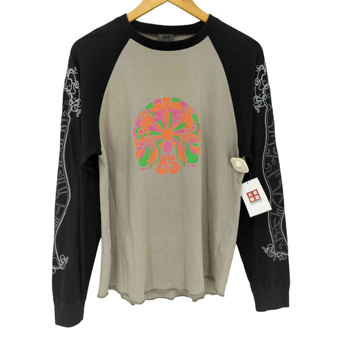 ディーゼル DIESEL 55DIESEL スカルプリント L/S Tシャツ 袖ロゴカットソー メンズ import:M