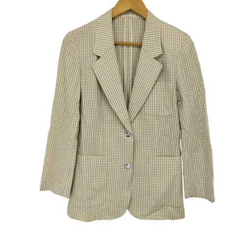 ランバン スポール LANVIN SPORT シアサッカー 2B テーラードジャケット レディース 36