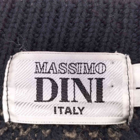 MASSIMO DINI ヘンリーネック 総柄 ケーブルセーター メンズ JPN:L