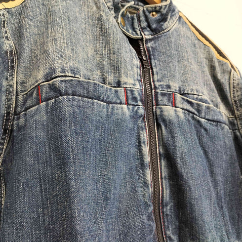CARIOT ライン デニムシングルライダースジャケット メンズ JPN:L