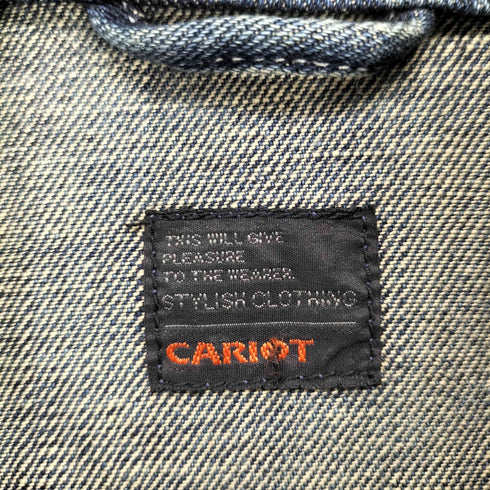 CARIOT ライン デニムシングルライダースジャケット メンズ JPN:L