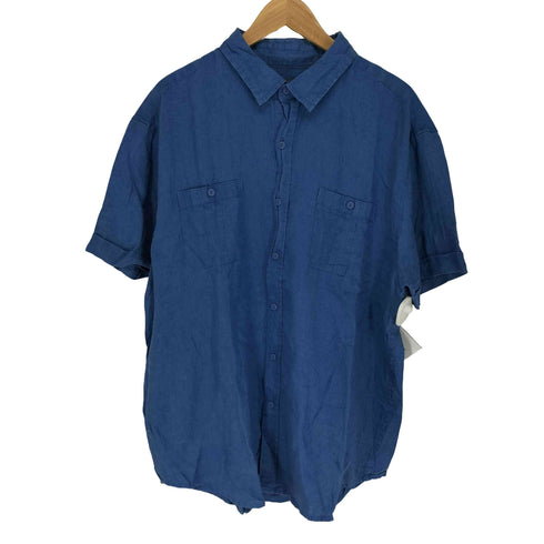 ブルーノ BRUNO リネン100 ショートスリーブシャツ メンズ JPN:XL