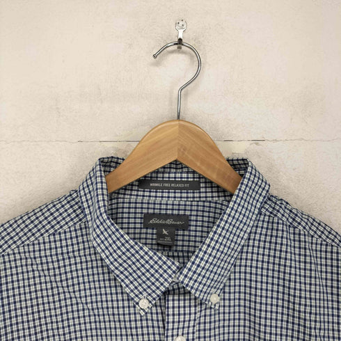 エディーバウアー Eddie Bauer ボタンダウン ショートスリーブチェックシャツ メンズ 2XL