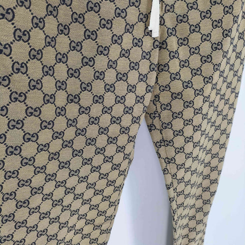 グッチ GUCCI レザー インターロッキングG GGキャンバス イージーパンツ メンズ EUR:44-46