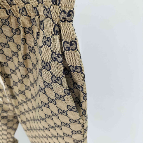 グッチ GUCCI レザー インターロッキングG GGキャンバス イージーパンツ メンズ EUR:44-46