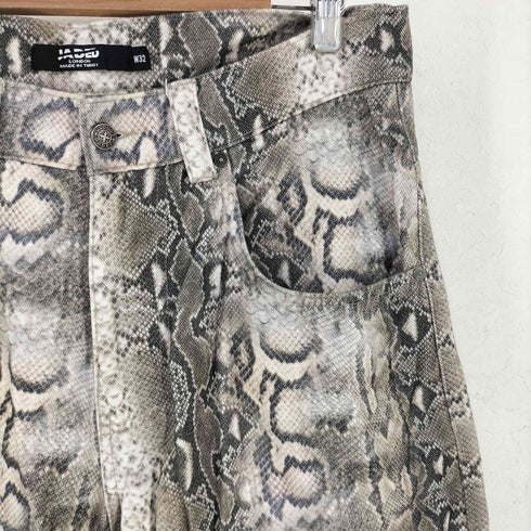 ジェイディッドロンドン JADED LONDON Colssus Jeans Snake パイソン柄 バギーパンツ メンズ W32