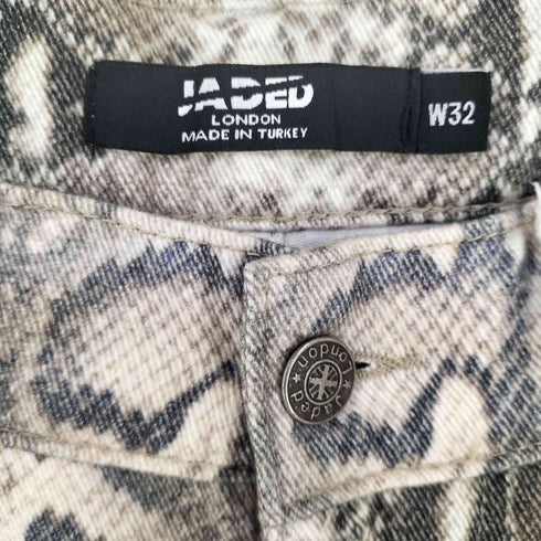 ジェイディッドロンドン JADED LONDON Colssus Jeans Snake パイソン柄 バギーパンツ メンズ W32