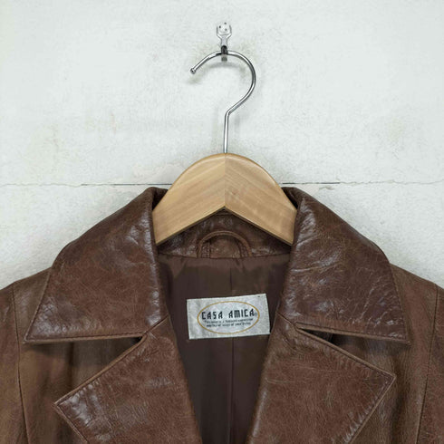 CASA AMICA cow leather レザーコート レディース JPN:9号