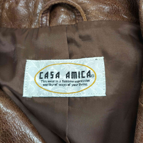 CASA AMICA cow leather レザーコート レディース JPN:9号