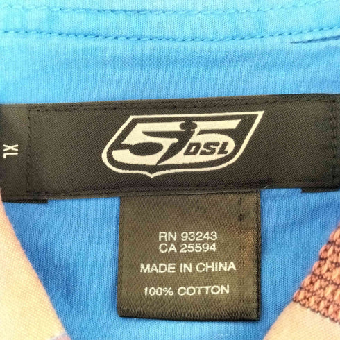 フィフティーファイブディーエスエル 55DSL チェック BDシャツ メンズ import:XL