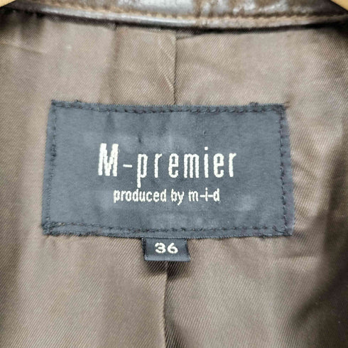 エムプルミエ M-PREMIER pig skin ピッグスエードトレンチコート レディース JPN:36