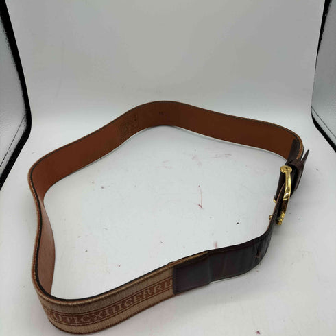 チェルッティ CERRUTI 1881 MADE IN ITALY イタリア製 レザー エンブロイダリー ベルト メンズ 34