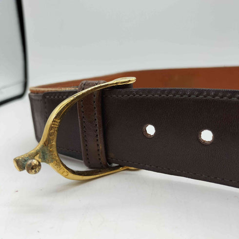 チェルッティ CERRUTI 1881 MADE IN ITALY イタリア製 レザー エンブロイダリー ベルト メンズ 34