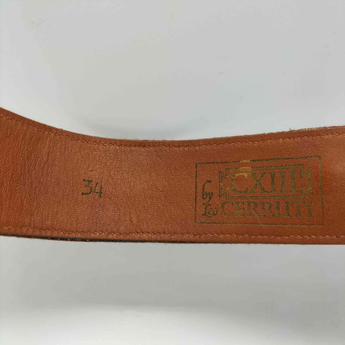 チェルッティ CERRUTI 1881 MADE IN ITALY イタリア製 レザー エンブロイダリー ベルト メンズ 34