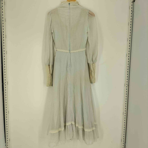 ガニーサックス GUNNE SAX 60S 初期タグ 黒タグ 花柄 レース 袖長 ロング ワンピース レディース JPN:11号